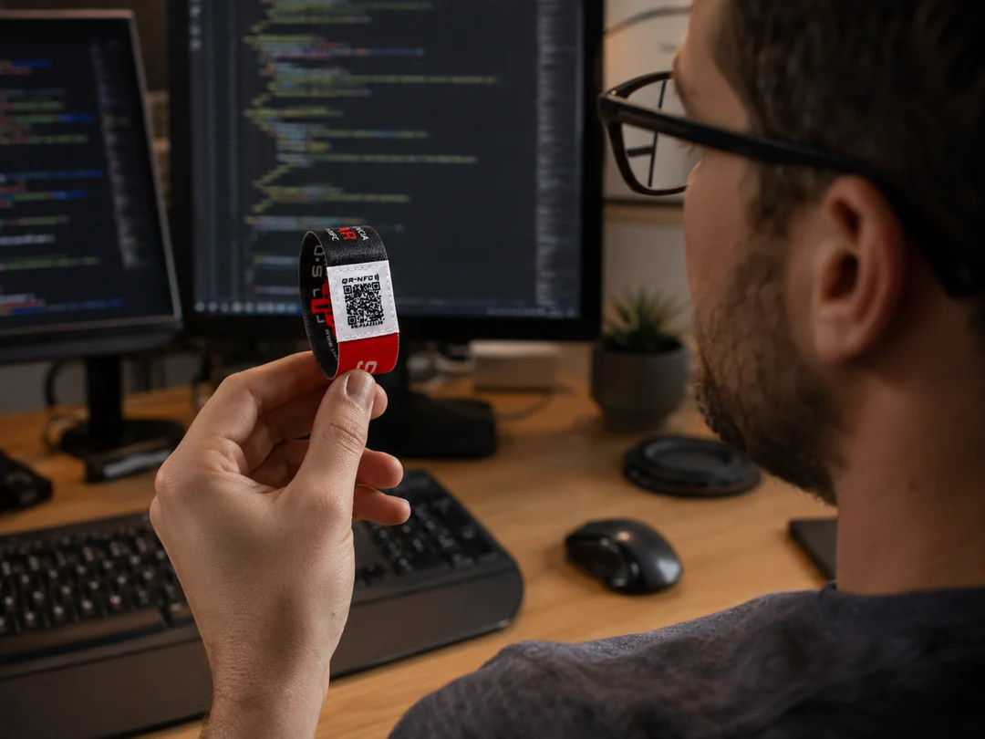 Programador con pulsera Sanitam QR.